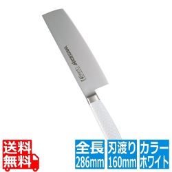 抗菌カラー庖丁 菜切 16cm MNK-160 ホワイト 写真1