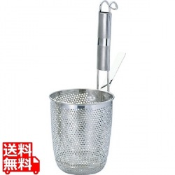 エコクリーン パイプ柄パンチング丸底てぼ S UK18-8 業務用 写真1