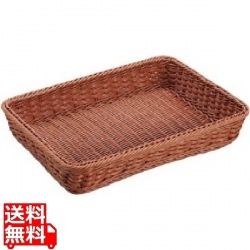 抗菌樹脂 角型バスケット(ブラウン) 42型 写真1