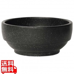 陶器 スタッキング ビビンバ鍋 19cm 黒石目調 230 326-0137 写真1