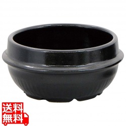 耐熱陶器 チゲ鍋(黒仕上げ)19cm 写真1