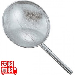 18-8パンチング網ヒシャク直径30×柄50cm穴2mm 写真1