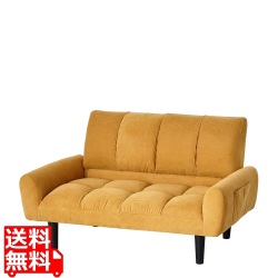 2P コーデュロイソファー パンプキンイエロー 写真1