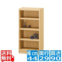 フリーラック タナリオ TNL-9044 NA | 幅:約44cm 高さ:約90cm ナチュラルブラウン 全棚可動 シェルフ 書斎 オフィス 事務所 写真1