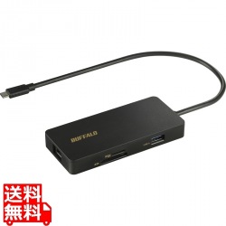 USB Type-C接続 ドッキングステーション PD対応 CR付 ブラック 写真1