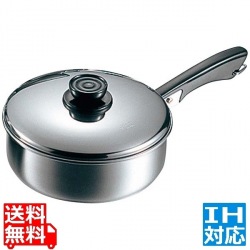 マルタマ ( MARUTAMA ) MA 18-0 浅型 ソースパン 片手 16cm ※ IH対応 IH (100V専用) 写真1