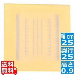 調理用目盛り入りまな板 正方形 S イエロー 250×250 写真1