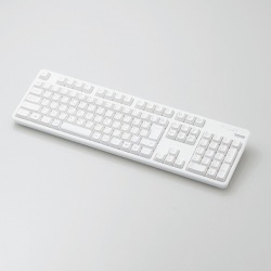 無線キーボード/メンブレン式/フルサイズ/ホワイト TK-FDM106TWH 写真1