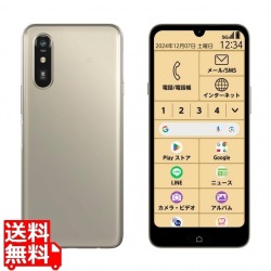 らくらくスマートフォン Lite MR01 ゴールド 見やすくて使いやすい みんなのらくらくスマートフォン 写真1