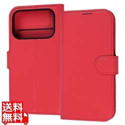 iPhone 18 Pro / 17 Pro / 手帳型レザーケース S マグ / レッド 写真1