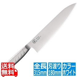 龍治 ステンカラー 牛刀 180RYS-13 W ホワイト 写真1