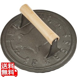 鉄鋳物 ベーコンプレス 丸型 A-146 写真1