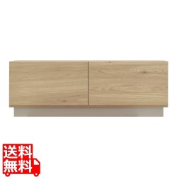 RURUS(ルルス)ローボード(100cm幅) テレビ台 テレビボード ローボード 幅100 コンパクト おしゃれ シンプル テレビ収納 扉付き グレーナチュラル RUR35-100L-GN 写真1