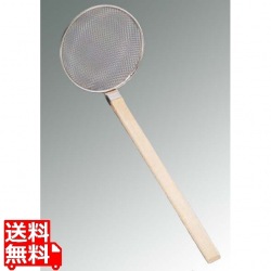 ThreeSnow ST 18-8 木柄 厚網そば揚 24cm | 厨房用品 業務用 厨房機器 調理機器 調理器具 調理道具 そば揚 網 厚網 写真1