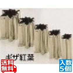 SA18-8手造り業務用抜型(5ヶ組) ギザ紅葉 写真1