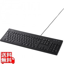 有線フルキーボード 防水防塵抗菌仕様 ブラック 写真1