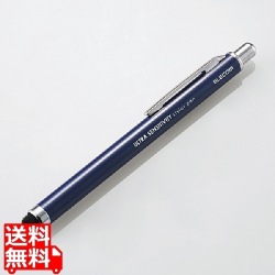 スマートフォン・タブレット用タッチペン/超感度タイプ/ノック式/ネイビー 写真1