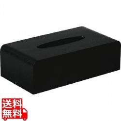 木製ティッシュボックス ブラック TS-03B 写真1