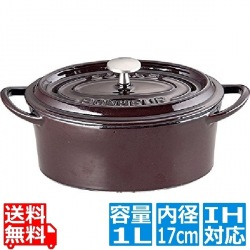 ボン・ボネール ココットオーバル17cm オーベルジン ※ IH対応 IH (100V/200V)とガス火対応 写真1