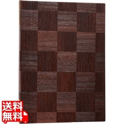 シンビ 市松柄メニューブック LS-112 茶 写真1