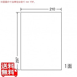 カラーインクジェットプリンタ用ユポ弱粘着ラベル 210mm×297mm A4版 210mm×297mm 60シート 写真1