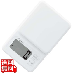 ドリテック デジタルスケール「ブロート」2kg KS-725WT ホワイト 写真1