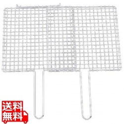 EBM シングルハンドル 合わせ焼アミ クロームメッキ35cm 写真1