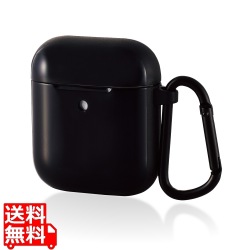 AirPods Proケース ワイヤレス充電Qi対応 TOUGH SLIM 耐衝撃 TPU PET カラビナ付き ブラック 写真1