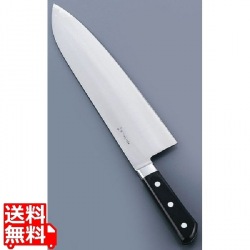 堺菊守日本鋼(口金付)巾広厚口牛刀 27cm 写真1