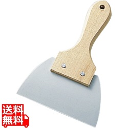 木柄シリコン三角ゴムヘラ 短柄 特大 写真1