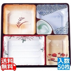夢彩ごぜん(50枚入)TSR-BOX 80-80 中仕切 I 柄付 写真1