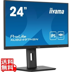 液晶ディスプレイ 23.8型/1920×1080/HDMI、DisplayPort、USB Type-C映像出力：給電/ブラック/スピーカー：あり/IPS方式パネル/昇降/回転/LANポート有 写真1