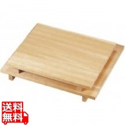 木製麺台(麺棒付)スプルス中60×80×7.5cm 写真1