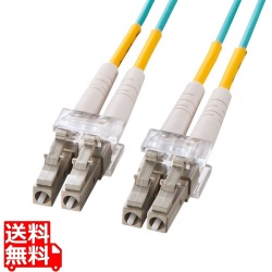 メガネ型光ファイバケーブル(マルチ50μmOM3、LC×2-LC×2、5m) 写真1