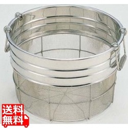 18-8寸胴型ざる(11メッシュ) 37.5cm(取手付) 1斗 業務用 写真1