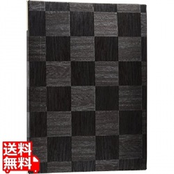 シンビ 市松柄メニューブック LS-111 黒 写真1