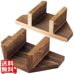 アルミ 電磁用 保温釜 2升用 焼杉木蓋のみ(2分割)33218 写真1