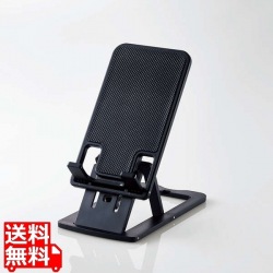 スマートフォン用スタンド/コンパクト/薄型/軽量/高さ調節可能/ブラック 写真1
