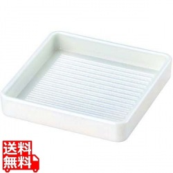 角肉皿 24cm 角 白塗 写真1