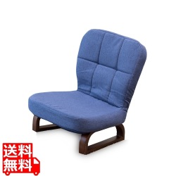 正座椅子 背もたれ付き 天然木 高さ18cm あぐら 美姿勢 背筋が伸びる 腰痛対策 軽い 折り畳み コンパクト おしゃれ ファブリック  ネイビー RMHZ-39-NV 写真1