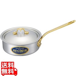 キングデンジ 浅型片手鍋(目盛付) 27cm ※IH対応(100V/200V) 業務用 写真1