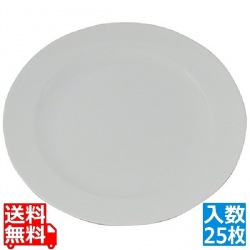プラ容器 洋皿 丸 19(25枚入)白磁 写真1