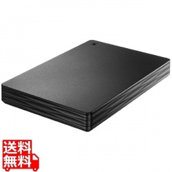 USB3.1 Gen1/2.0対応ポータブルハードディスク「カクうす Lite」 ブラック 1TB 写真1