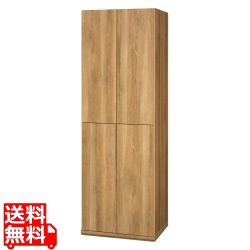 キッチンストッカー 食器棚 白井産業 幅60cm 高さ180cm ナチュラルブラウン パントリー 扉付 キッチン収納 コモピア CMA-1860DNA 写真1