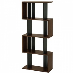 白井産業 ディスプレイラック 約 幅60 奥行24 高さ143 cm 本 棚 bookshelf ブラウン (COB-1460 DK コビナス) | ラック ディスプレイ 本棚 おしゃれ 木製 収納 写真1
