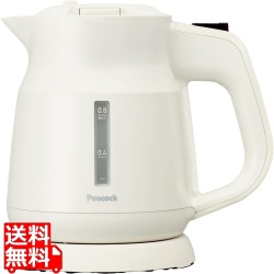 ピーコック 電気ケトル WGK-08 ホワイト 写真1