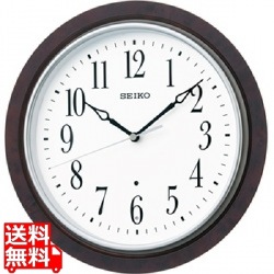 木枠スタンダード電波アナログ掛時計(濃茶) KX391B 写真1
