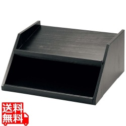 木製 カトラリーボックス用台 2段4列 黒 写真1