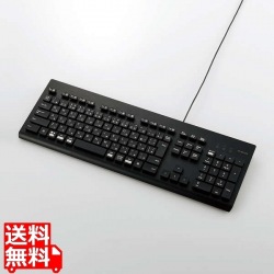 キーボード 有線 USB-A 洗える(IPX5) メンブレン テンキー付き 高耐久設計 抗菌【Windows11 mac Chrome】対応 ブラック 写真1