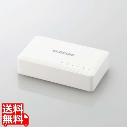 Giga対応スイッチングハブ/5ポート/プラスチック筺体/電源外付けモデル/ホワイト 写真1